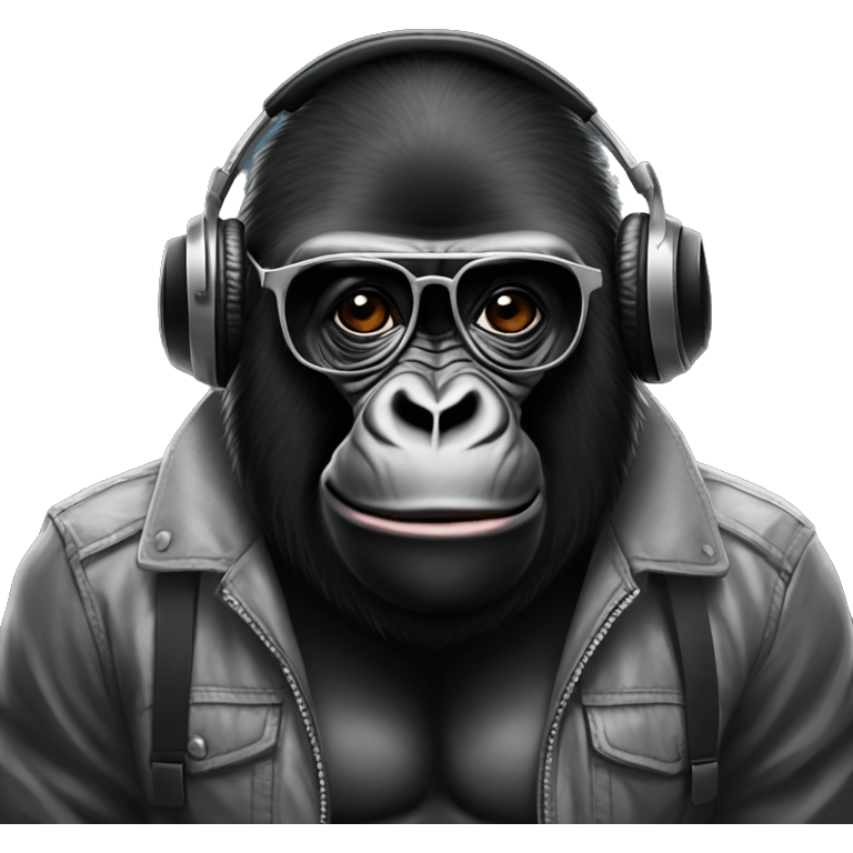 gorilla with dj emoji