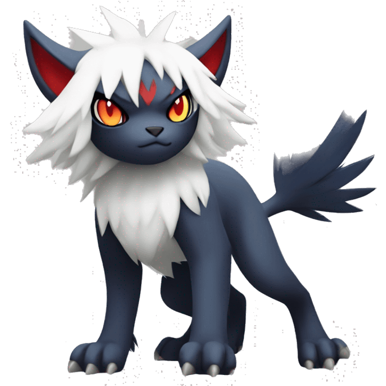 Edgy Cool Kawaii Litten-Absol-Zoroark-Pokémon Full Body emoji