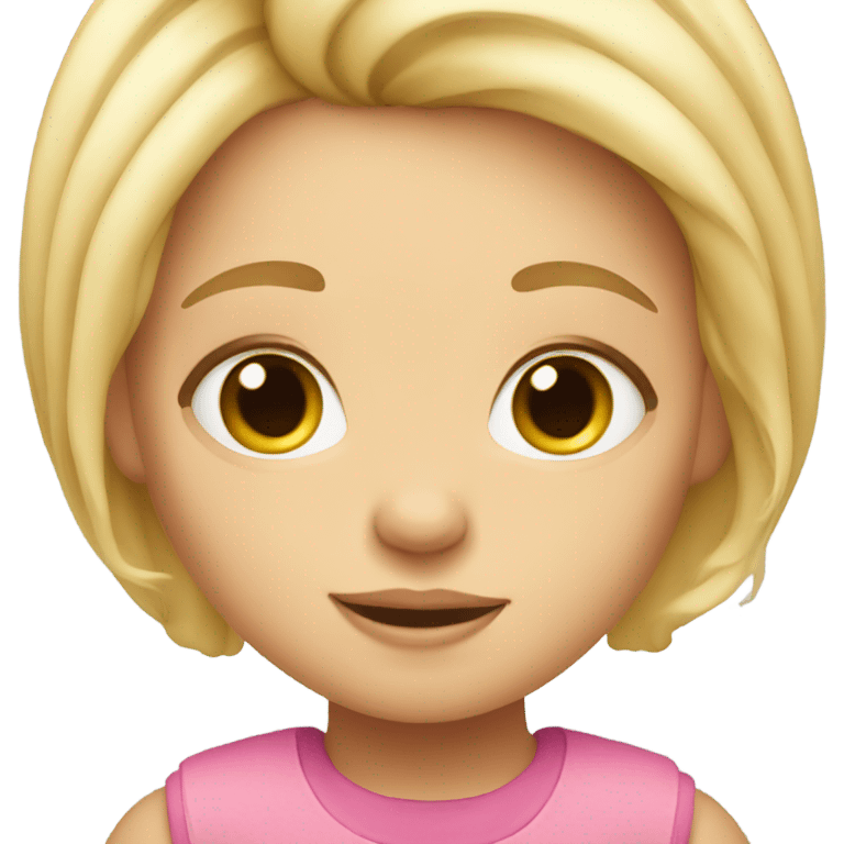 Adorable Little girl blonde hair emoji