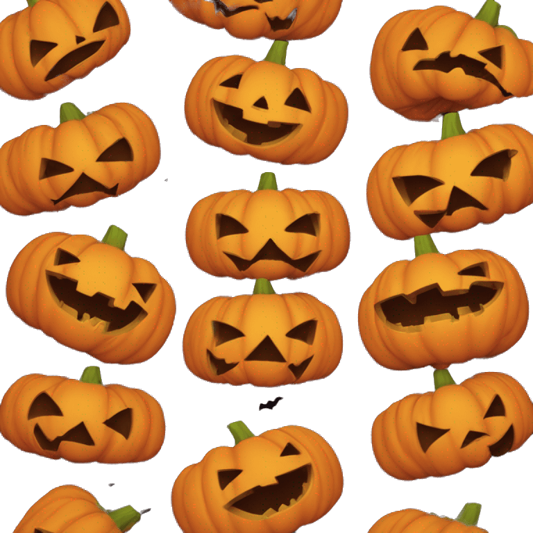 Jack o'lantern with bats emoji