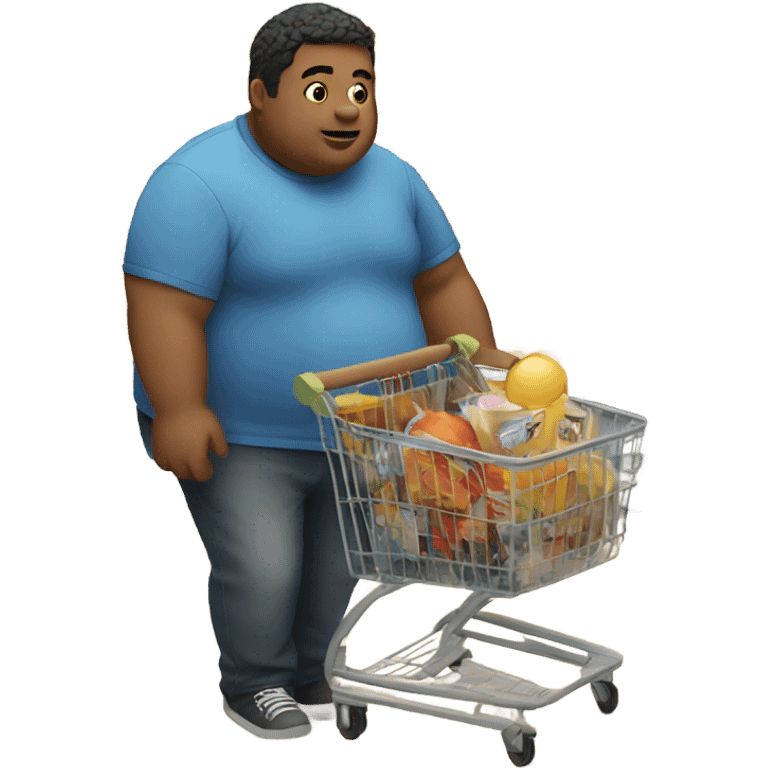 Chubby guy shopping  emoji