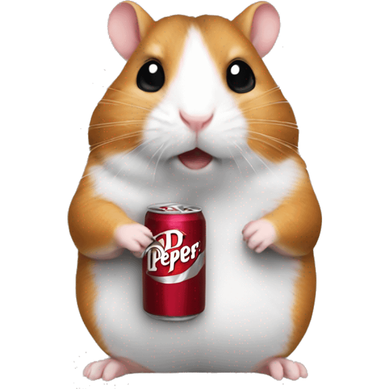 hampster holding a dr pepper emoji