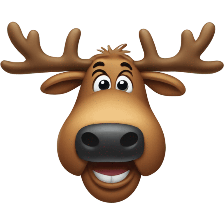 Zesty moose winking emoji