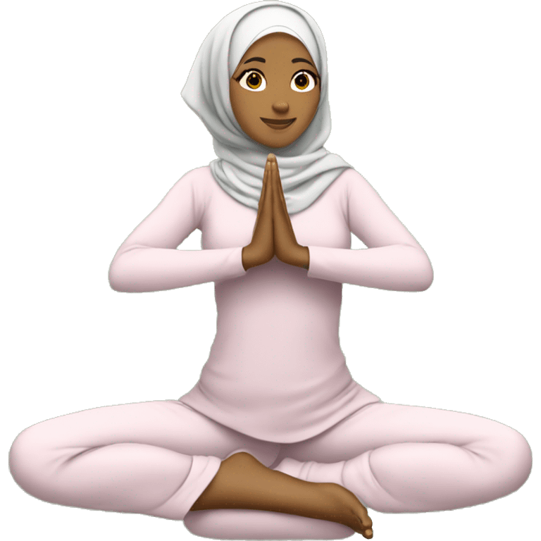 Hijabi-woman-doing-yoga-tree-pose emoji