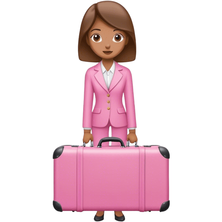 Woman with pink Suitcase emoji