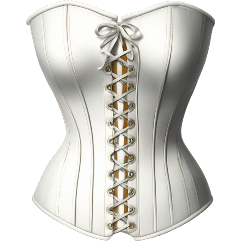 white vintage corset emoji