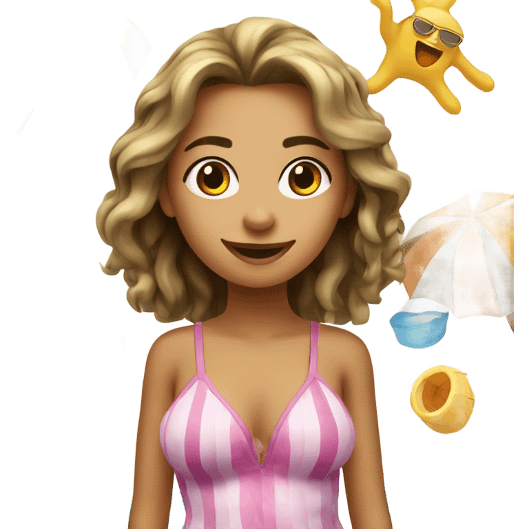 Euro beach girl  emoji