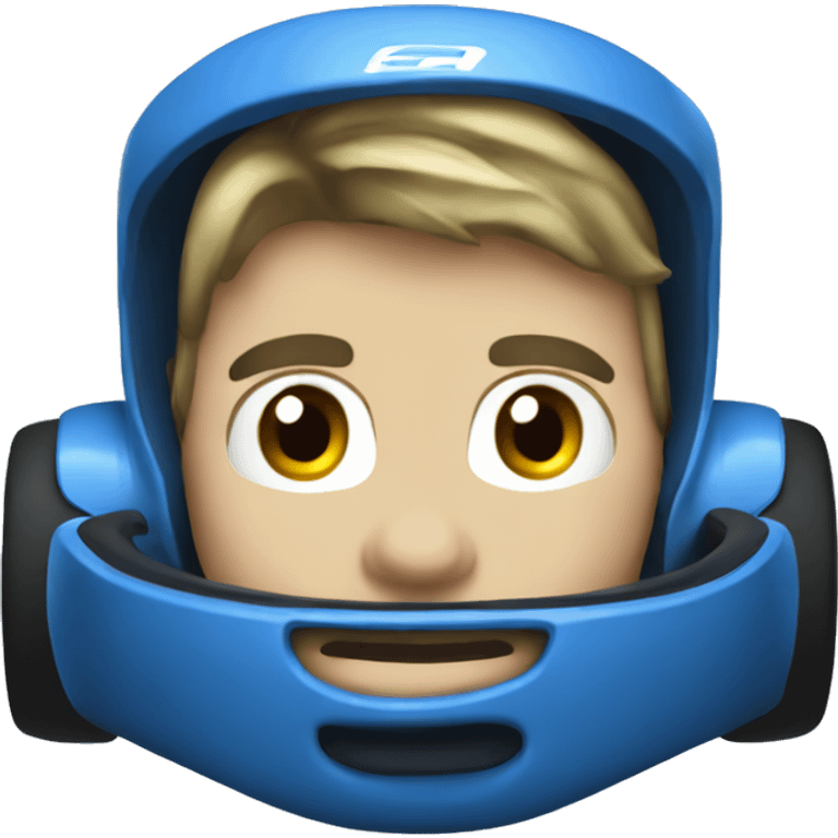 Blue f1 car emoji