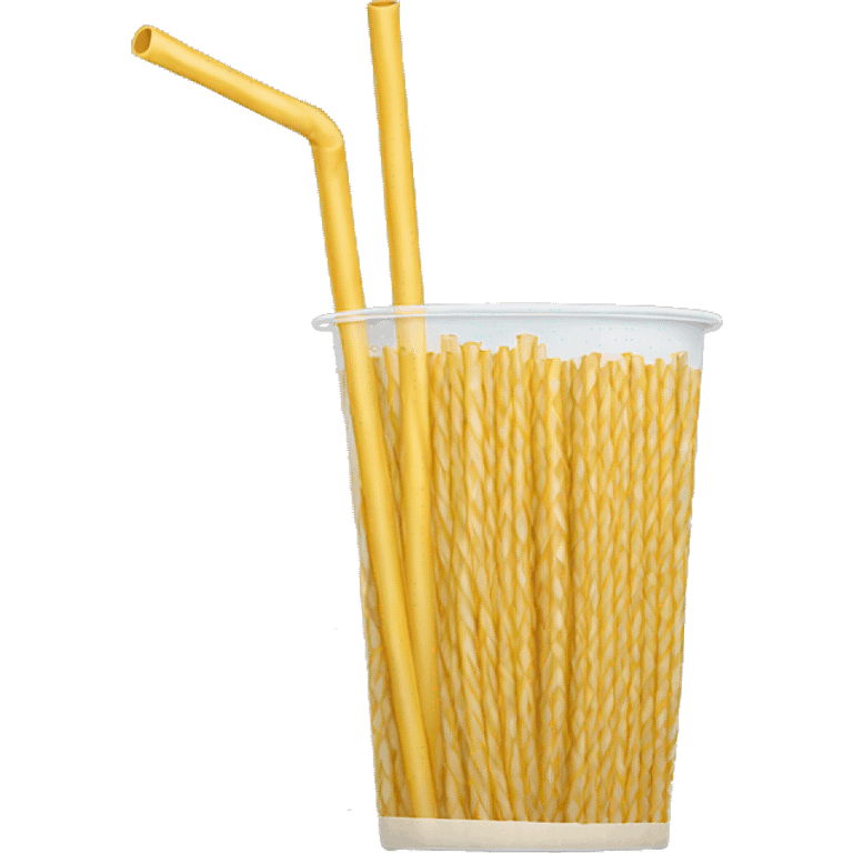 A 2 meter long straw emoji