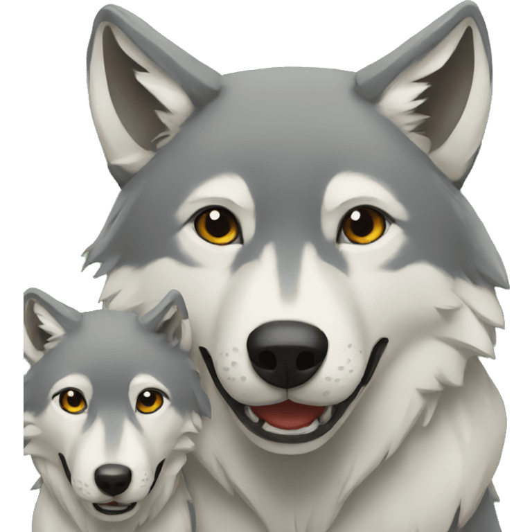 wolf family emoji