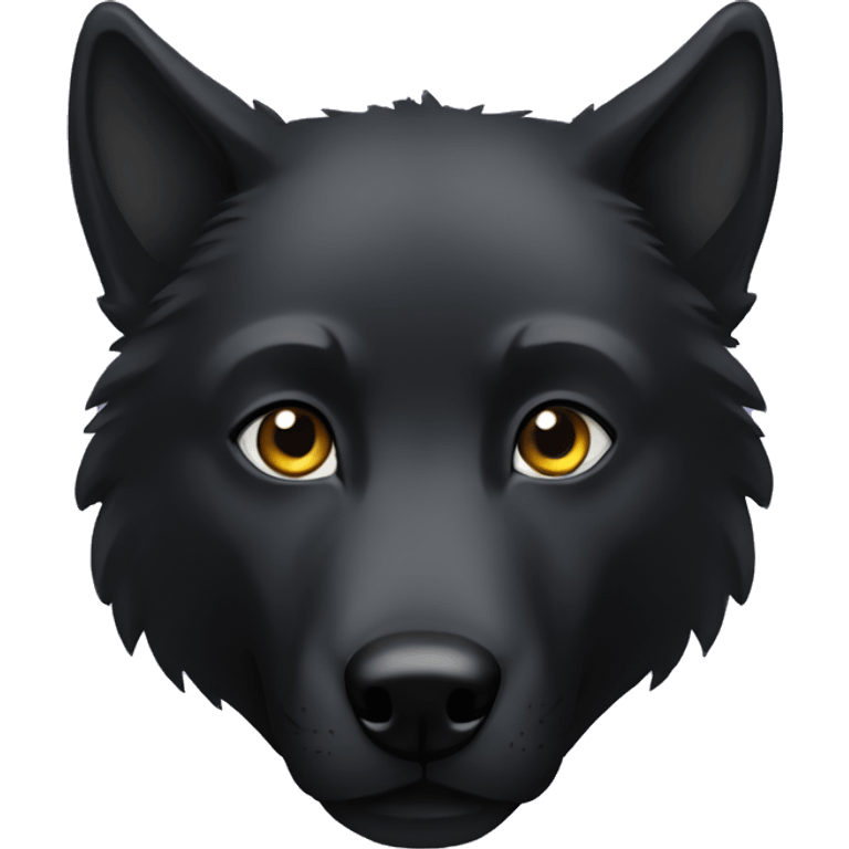 Black wolf emoji