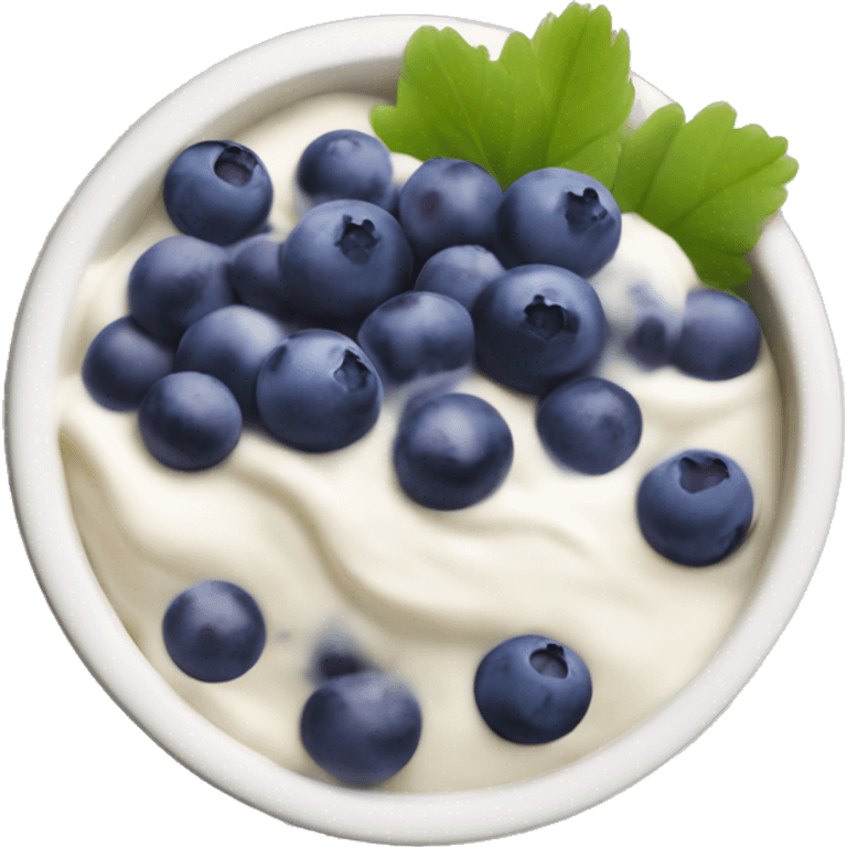 yoghurt bowl with grapes and blueberries emoji