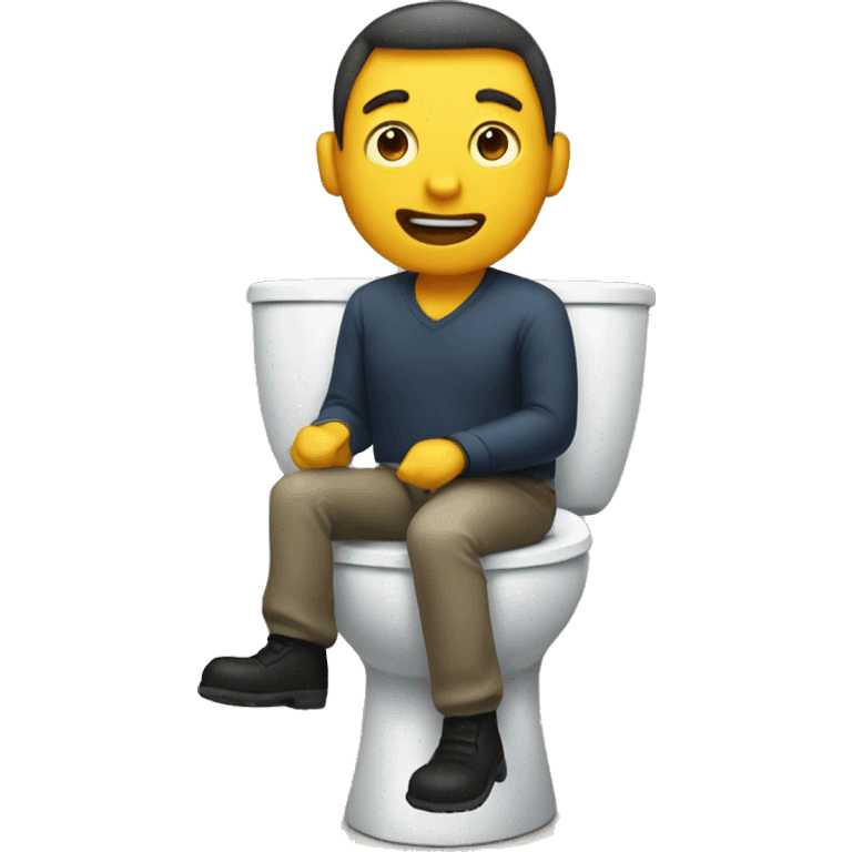 a man in a toilet emoji