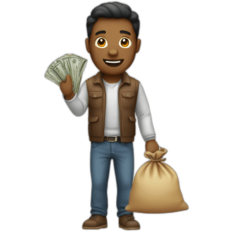 man holding money bag emoji