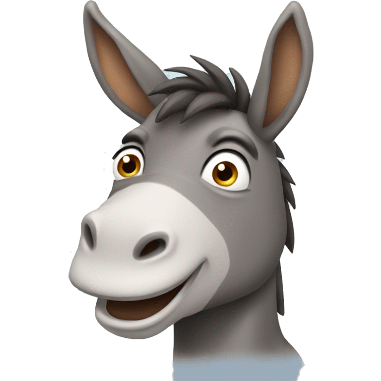 Donkey with smile emoji