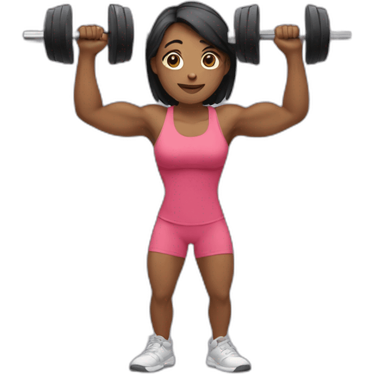 woman lifting weights emoji