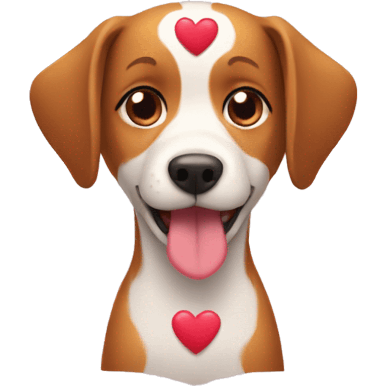 A dog with a heart  emoji