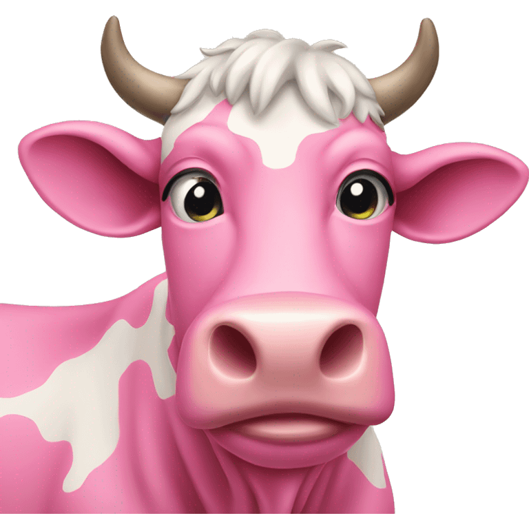 Pink cow emoji