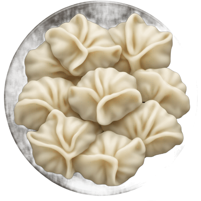 A plate of hot dumplings emoji