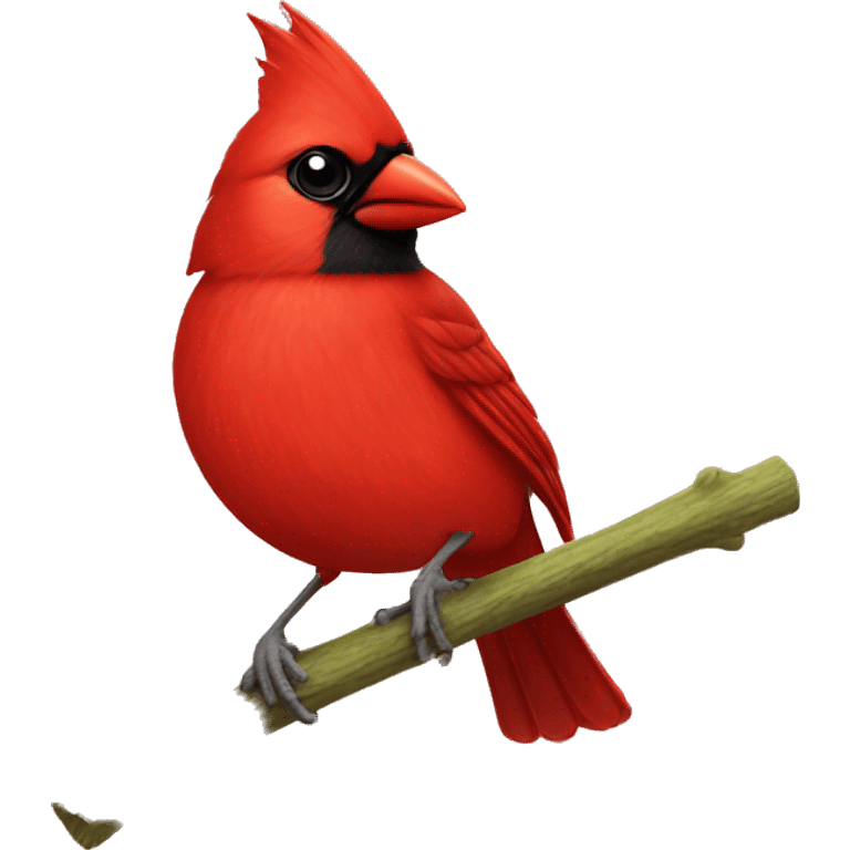 Cardinal bird emoji