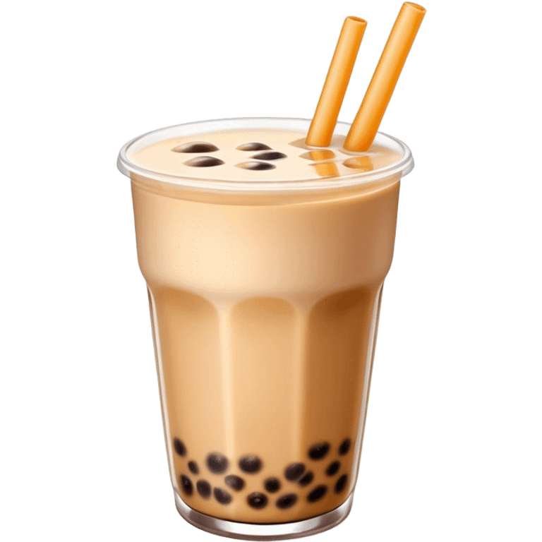 brown sugar bubble milk tea emoji