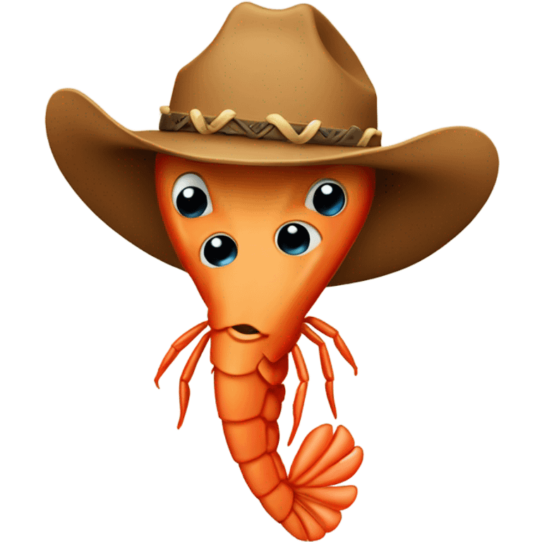 Shrimp with cowboy hat emoji