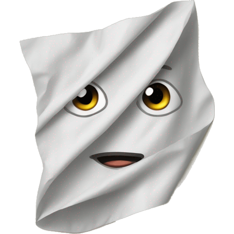 wrinkled paper emoji