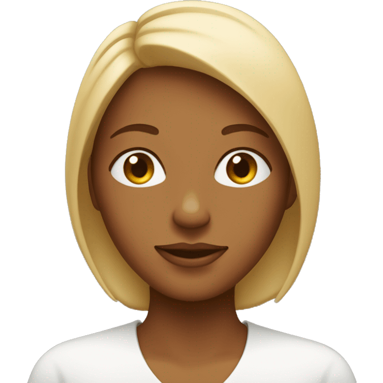 White on Carmel skin woman’s face emoji