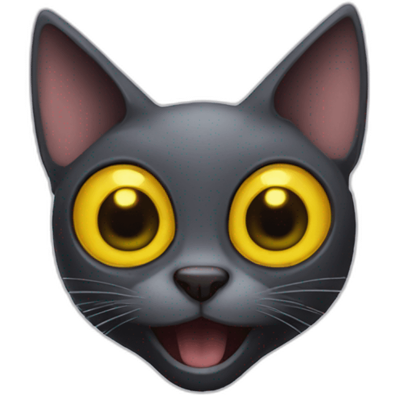 Cat-bat-yellow-eyes emoji