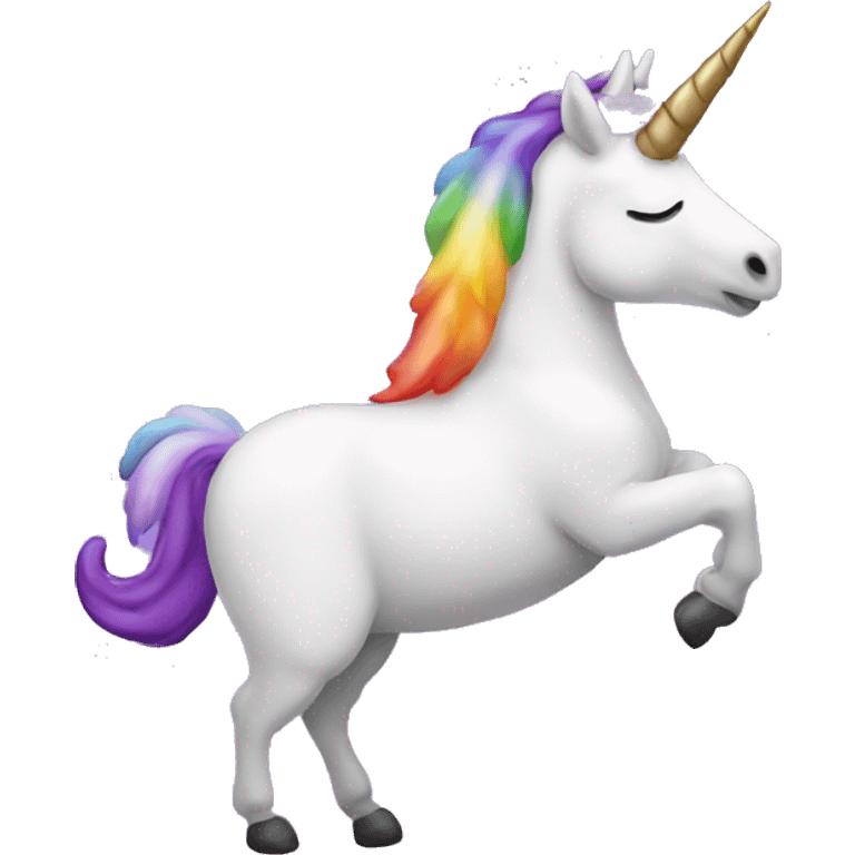 Unicorn with an eggplant as a horn emoji