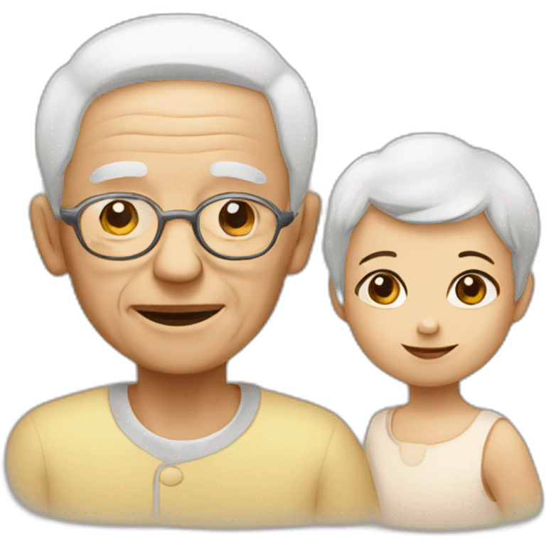 old person and baby emoji