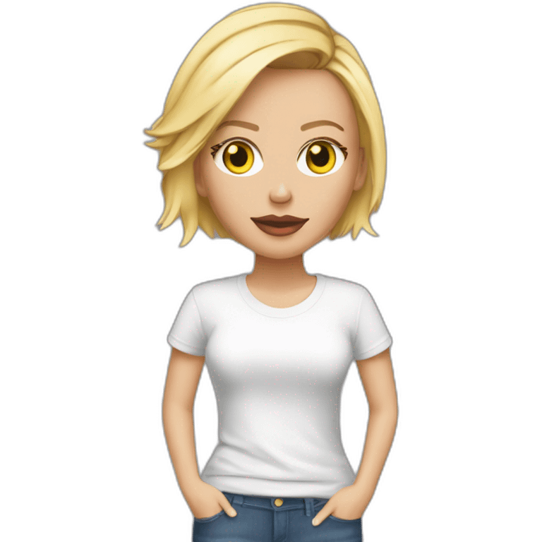 charlize theron wearing t-shirt emoji