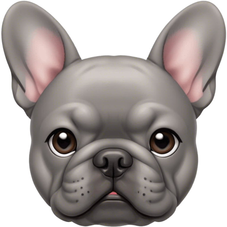 Gray French buldog emoji