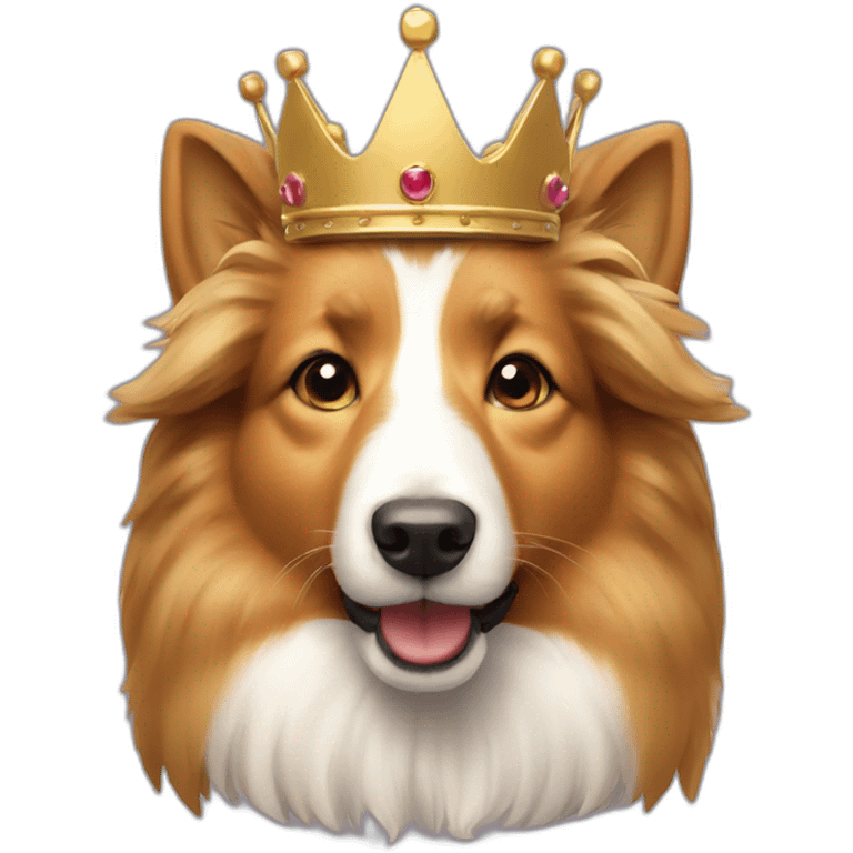 shetland-sheepdog-with-crown emoji