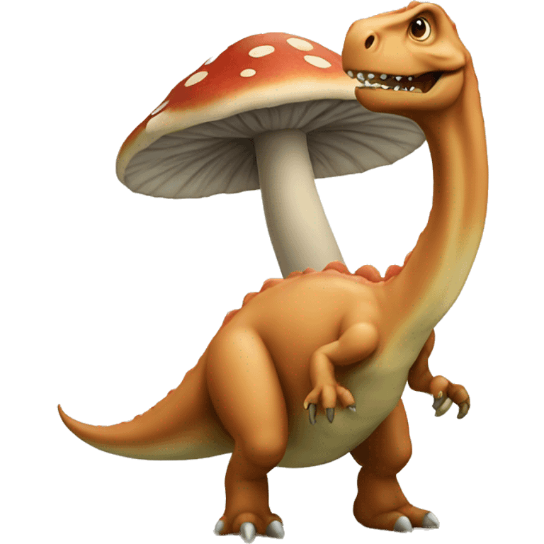 Dino with mushroom  emoji