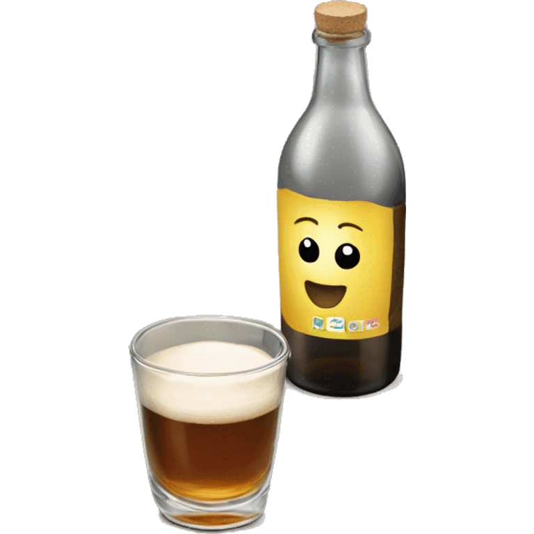 Bouteille et verre de 51 emoji