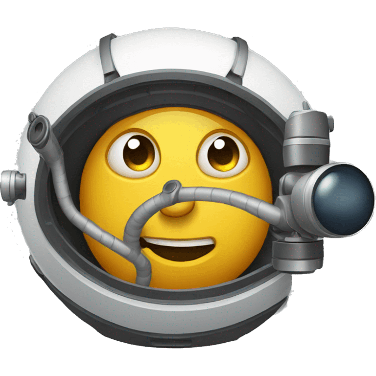 Astrónomo con telescopio emoji