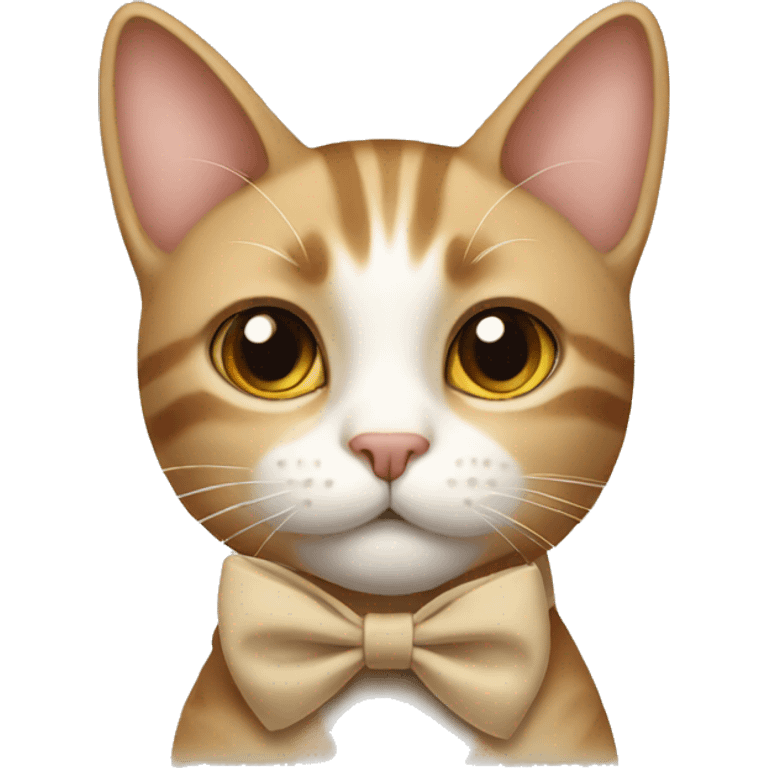  Cat with a beige bow  emoji