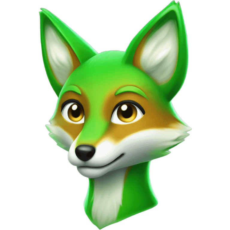 Fox green emoji