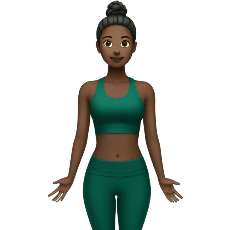 dark green yoga emoji