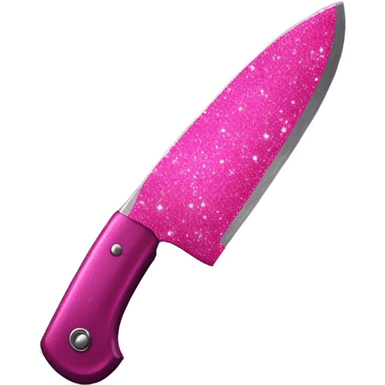 Pink glitter knife  emoji