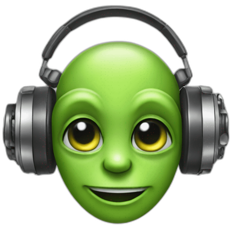 a dj alien with ear gauge emoji