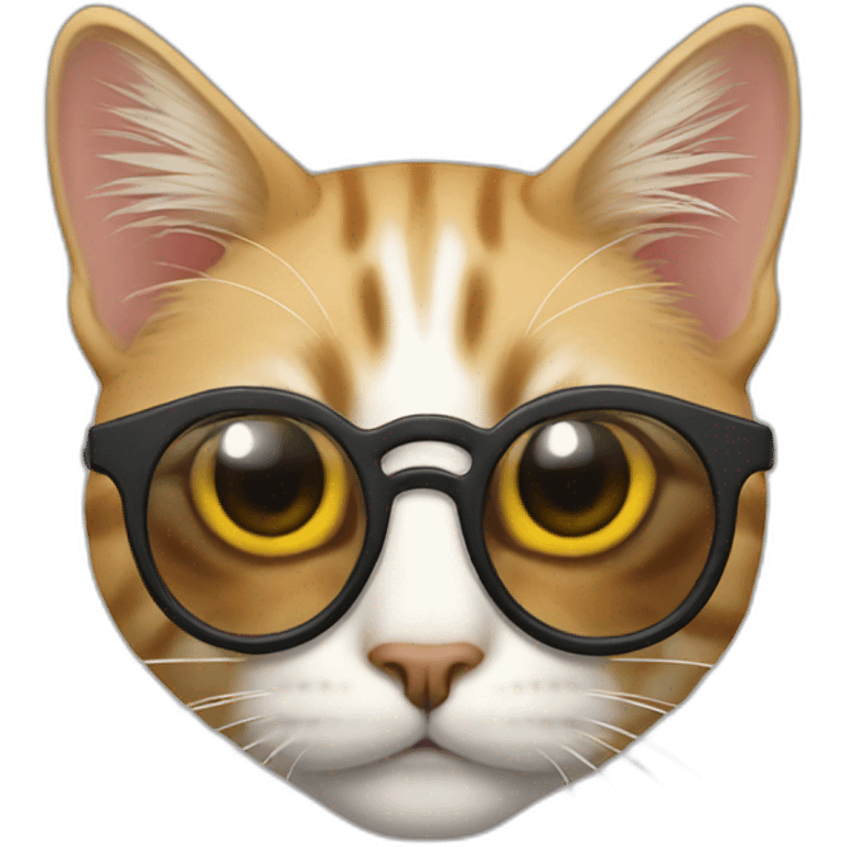 Cat withe glasses and sniper emoji