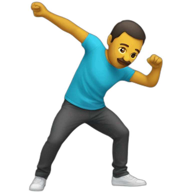 Personne qui fait un dab emoji