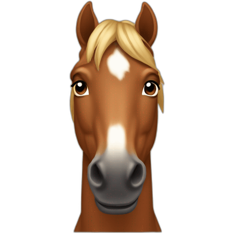 Brown horse From the front emoji