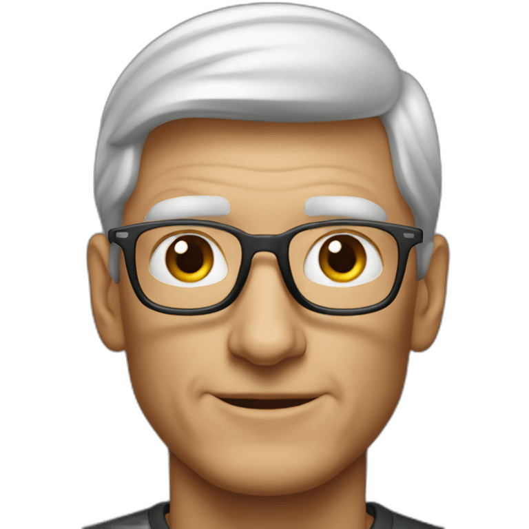 tim cook wearing apple vision emoji