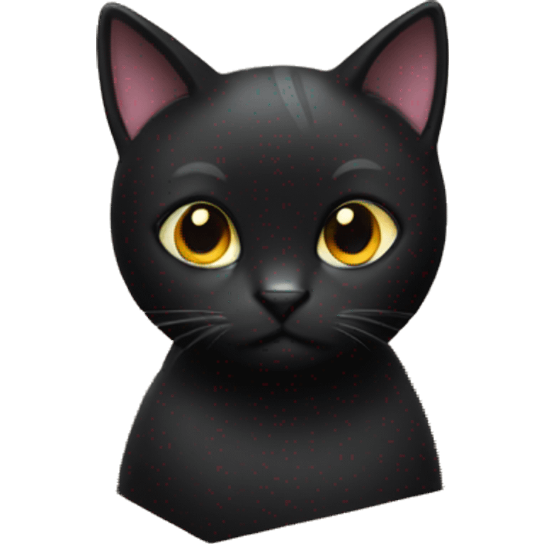 Black cat in box emoji