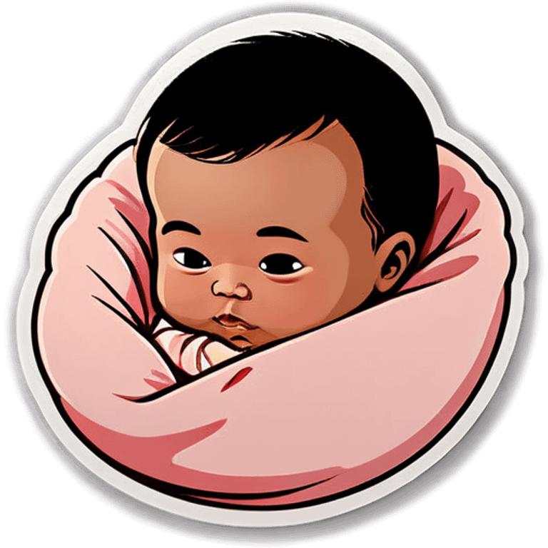 Black and Asian new born baby with Yeezy  emoji