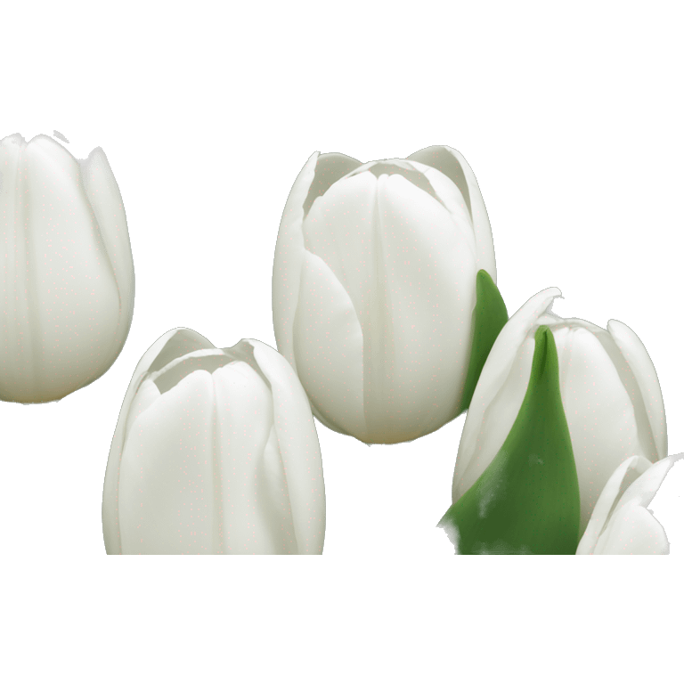 pretty white tulips  emoji