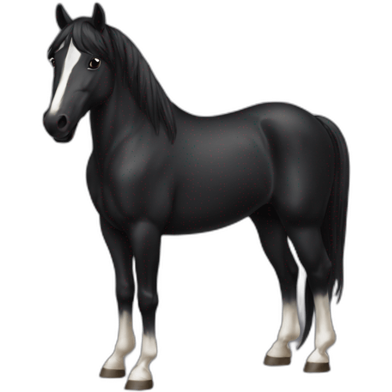 Horses black emoji